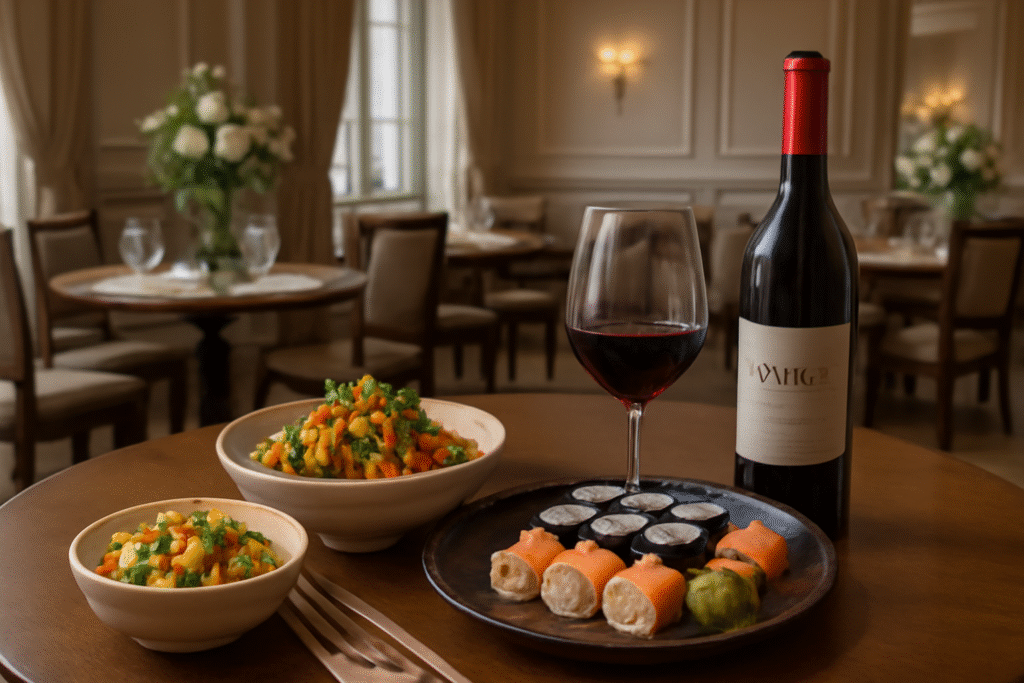 asian cuisine red wine