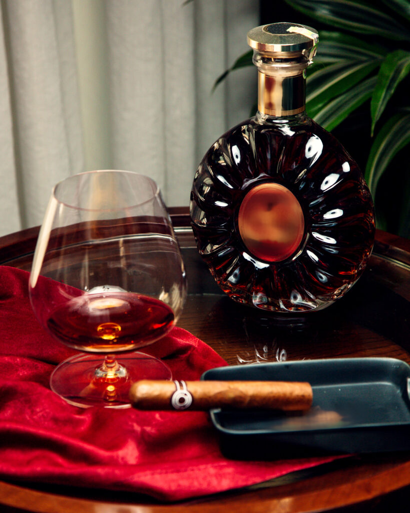 glass bottle cognac