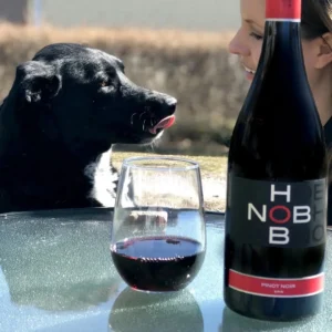 Hobnob Pinot Noir Red Wine bottle imported in India by Mohan Brotherss LLP, a Solis group company