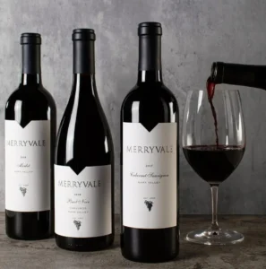 Merryvale Napa Valley Cabernet Sauvignon Red Wine bottle imported in India by Mohan Brotherss LLP, a Solis group company