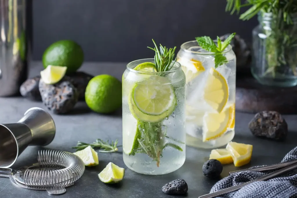 hard-seltzer-gin-cocktails-with-lime-lemon