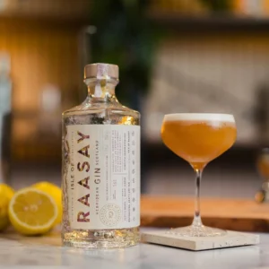 Isle of Raasay Gin bottle imported in India by Mohan Brotherss LLP, a Solis group company