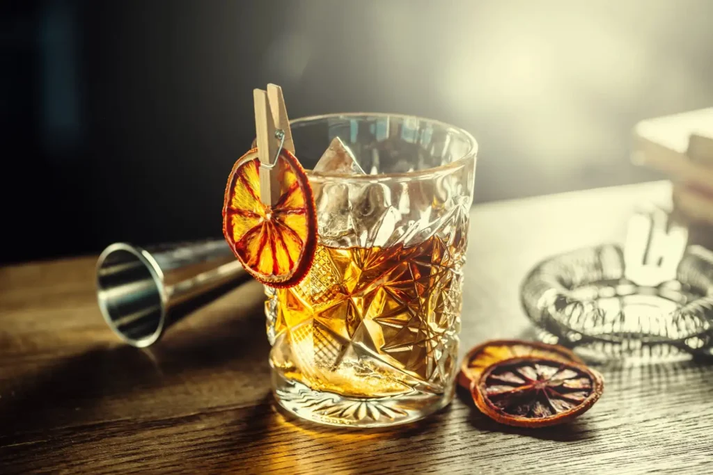 classic-cocktail-drink-crystal-glass-bar-counter