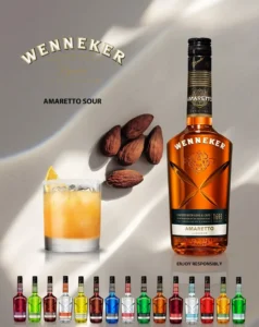 Wenneker Amaretto bottle imported in India by Mohan Brotherss LLP, a Solis group company